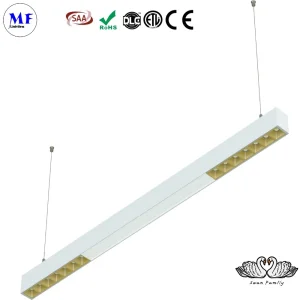 Factory Price 2FT 4FT Glare Control Ugr<19 130lm/W CRI98 Direct Indirect Flood Down Linear Light with PIR Sensor Emergency Kit for Office and Retail Spaces