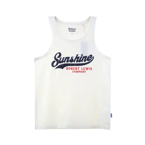 Puff Print Cotton Sleeveless Tank for Sweden Summer
