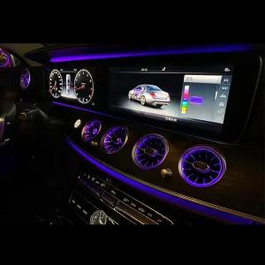 64 Colors Turbine Air Vent Air Outlet Multicolor Ambient Light for Mercedes-Benz E-class W213 E-coupe W238