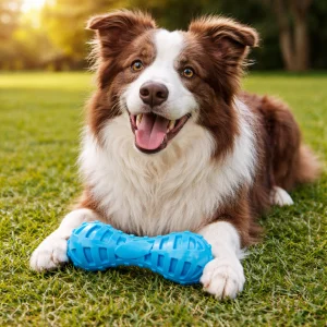 Peanut Shaped Textured TPR Dog Chew Toy