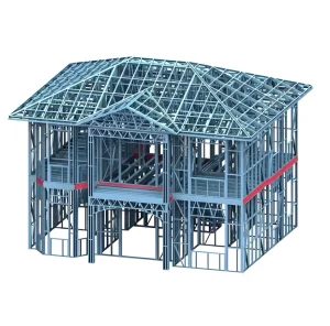 Light Steel Frame Prefabricated House Kit Steel Frame House for Villa and Apartment Modular Construction