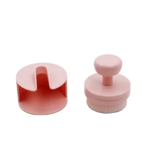 Pincel de Fundação Rosa com Estojo