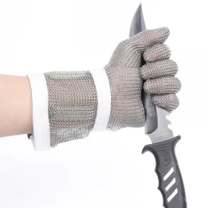 Cut Resistant Stainless Steel Metal Mesh Chainmail Gloves for Food Handling Meat Cutting Butchers Slicing Work Safety Gloves