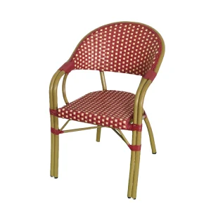 Cafe Hotel French Style Metal Bistro Rattan square Chairs Patio Garden Chairs Terrace Restaurant Dining Chairs