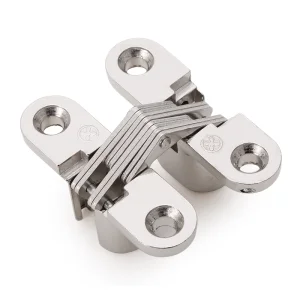 3D Invisible Hidden Concealed Metal Hinge Folding Door Hinge Furniture Cross Hinges for Cabinets Cupboard Wardrobe