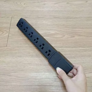 Unidade de Potência Bayu Novo Design Preto e Branco com Protetor contra Sobretensão para Móveis 6-Outlets