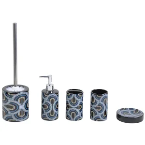 Discount Modern Art Blue - White Wave - Patterned Ceramic Bathroom Accessory Set Exporter, Company