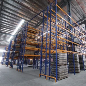 Heavy-Duty Selective Pallet Rack System Steel Warehouse Racking with Tire Storage Support Bar for Efficient Pallet Management