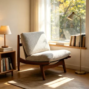 CARLFORD Durable Corduroy Wingback Accent Chair