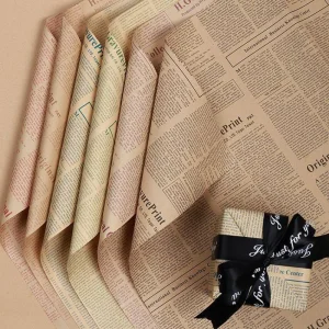 Printed Kraft Gift Wrapping Paper Floral Bouquet Packaging Florist Decoration Printing Packing Paper