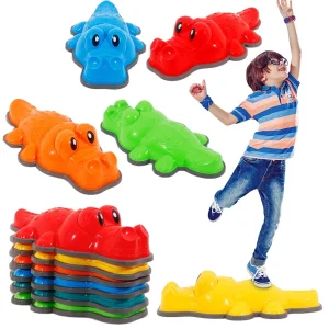 Indoor Crocodile Crossing Stone Toy for Children Early Education Sports &amp; Entertainment Training for Treading Balance