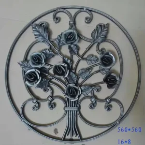 Black Cast Solid Iron Pattern Arts Wrought Iron Balcony Railing