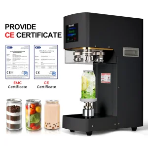 MOSEENER Commercial Soda Pop Can Sealing Machine Automatic PET Tin Can Seamer Beverage Sealer Soda Can Sealer For Milk Tea Shop