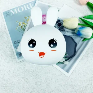 Cartoon Animal Silicone Night Light, Kids Rechargeable Touch Sensor LED Lamp