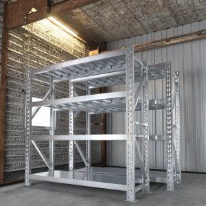 Warehouse Shelving Heavy Duty Waterproof Stainless Steel Rack Shelves Basement Rack Cold Room Metal Garage Storage Shelves