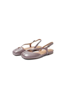 Sandálias Tabi de Moda em Couro Patente de Alta Qualidade para Mulheres, Estilo Confortável para Caminhar, Sandálias Slingback Tabi para Senhoras