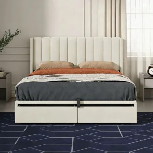 Cama de madera estilo lujo moderno