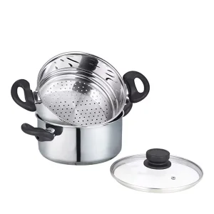 SY-Kitchenware 3 Piece Stainless Steel Steamer Pot Set