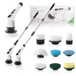 Kit de Limpeza Elétrica Long Reach Recarregável Escova de Limpeza Elétrica Multiuso