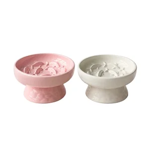 Elevated Ceramic Slow Feeder Bowl