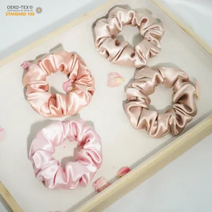 22MM Silk Hair Ties 100% Mulberry 3.5CM Silk Scrunchies Women Hair Accessories