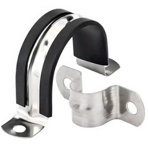 Heavy Duty Rubber Stainless Steel Metal Saddle Pipe Clamp Clip Fitting Strong U Type Bolt Exhaust Cast Iron Saddle Clamp