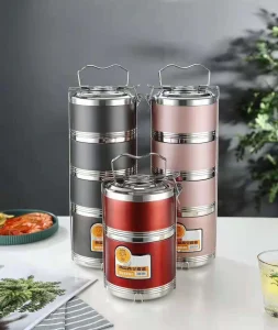 Stackable Bento Lunch Box Leakproof Food Storage Container Thermal Insulated Lunch Container