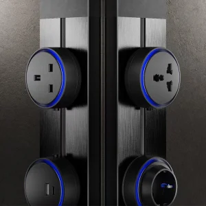 Hot Sale Multi Office Desk Power Rail Track System 13A Electric Socket With Self-Grounding Universal Plug Standard
