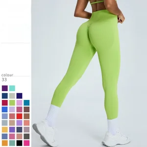 Seamless High-Waisted Peach Butt Fitness Leggings