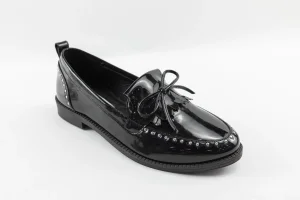 ODM Customized Rivet Decoration Black Office Women Loafers Suppliers, Supplier