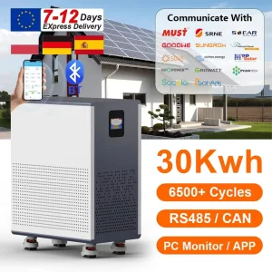 EU STOCK Tax Free LiFePO4 48V 100Ah 5Kwh 300Ah 15Kwh 16S Bluetooth BMS 51.2V 30Kwh 48V 600Ah LiFePO4 Home Energy Storage Battery