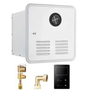 Compact RV Electric Water Heater for Outdoor Showers with Instant Hot Water Supply in All Weather Conditions