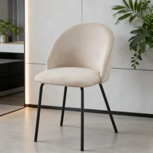 Velvet Dining Chair Black Legs