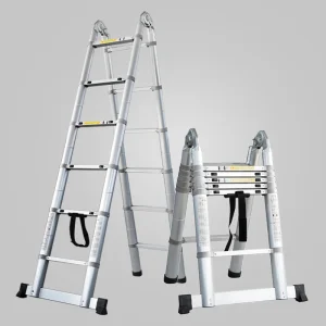 Thickened Aluminum Alloy 3.2m Single-Sided Telescopic Lift with Hook Portable Indoor