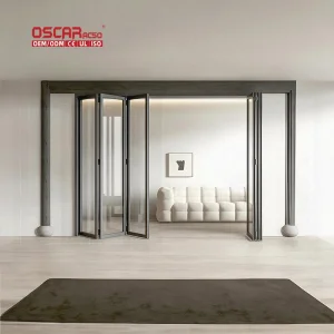 Glass Stack with Quick Installation and Space Saving Design Ideal for Home Office and Commercial Building in Us Folding Door