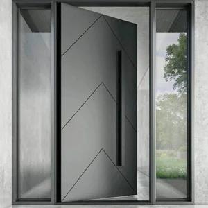 Villa Residential Entrance Security Doors Modern Steel Pivot Entry Doors