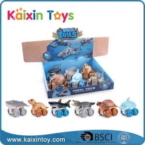 Juguetes educativos de vinilo de animales marinos, juguetes de deslizamiento, juguetes de coche, juguetes de aprendizaje temprano para preescolar