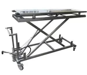 Henan Hydraulic Lifting Mortuary Trolley Mobile Cadaver Corpse Transport Stretcher Mortuary