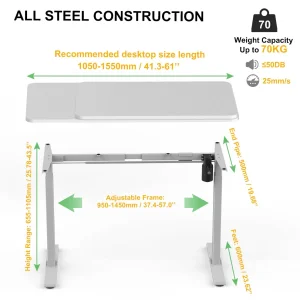 Modern Home Office Hot-Selling Electric Height Adjustable Standing Desk Ergonomic Sit Stand up Computer Table Frame