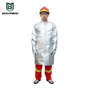 Ropa de trabajo de aluminio resistente al fuego con aislamiento térmico de aramida CE