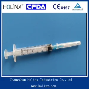 3 Part Disposable Plastic Syringe