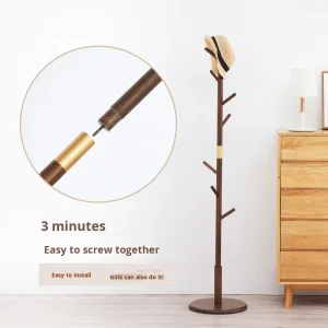 Sturdy Bamboo Clothing Rack Portable Standing Clothes Hanger