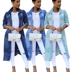 High Quality Long Sleeve Casual Denim Jeans Women Jean Jackets for Ladies Jeans Jacket Women