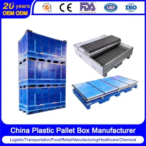 1000*800*400 Caja Plástica Modular de Carga Pesada Antiestática para Embalaje Industrial