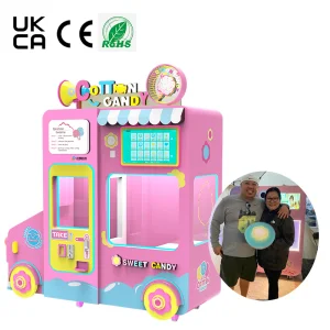 OEM ODM Commercial Cotton Candy Machine Automatic Flower Cotton Candy Vedning Machine Robotic Candy Floss Machine