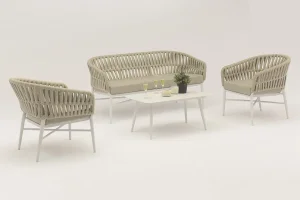 Outdoor Alum Baku rope sofa 4pcs set