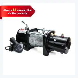 Heavy Duty 12000lb Electric Winch 12V Waterproof Electric Recovery Winch With Wireless Remote Control Synthetic Rope