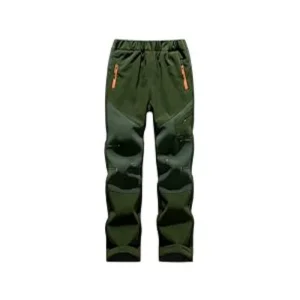 Outdoor Child Unisex Fitness Softshell Insulated Waterproof Kids Wear Cargo Pants Trousers