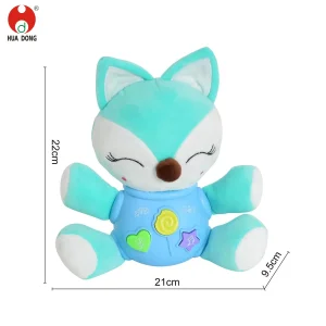 Venda Direta de Fábrica de Brinquedos de Pelúcia em Forma de Raposa Brinquedos para Bebês Brinquedo Engajador para Bebês Brinquedo de Relaxamento e Conforto Brinquedo Musical Elétrico para Bebês