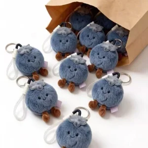Cute Plush Blueberry Mini Pendant Doll Charm Keychain